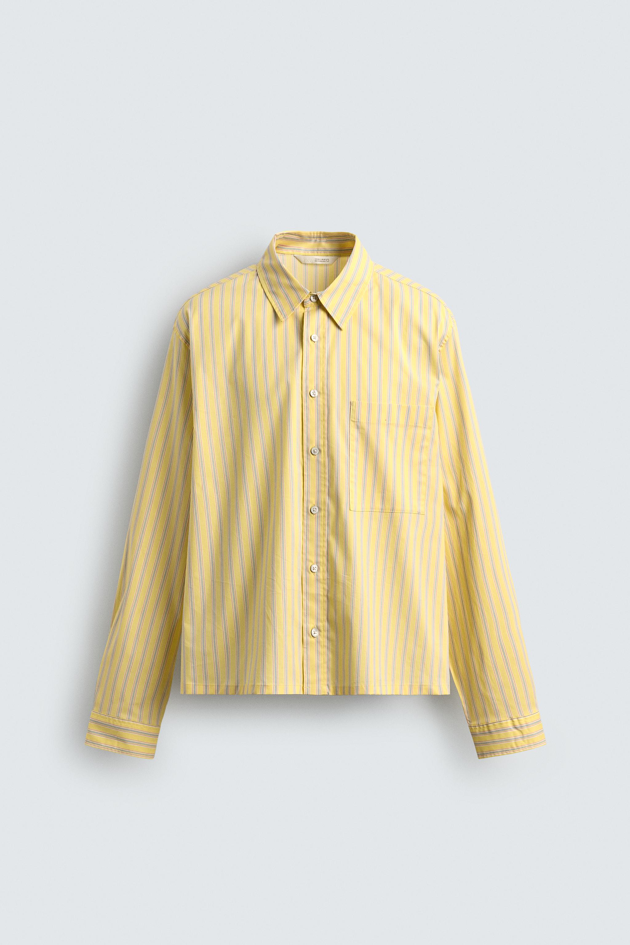 LEMON PRINT STRIPED SHIRT